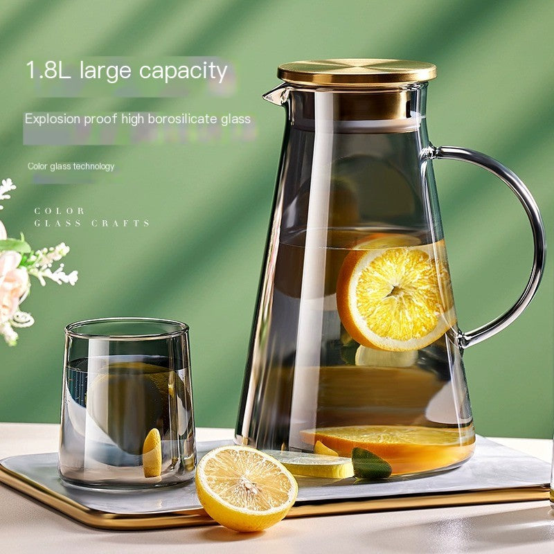 Glass Iced Tea Pitcher Set | Heat-Resistant Beverage Carafe