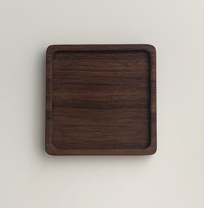 Japanese Walnut Wood Coasters | Natural Insulated Table Protectors