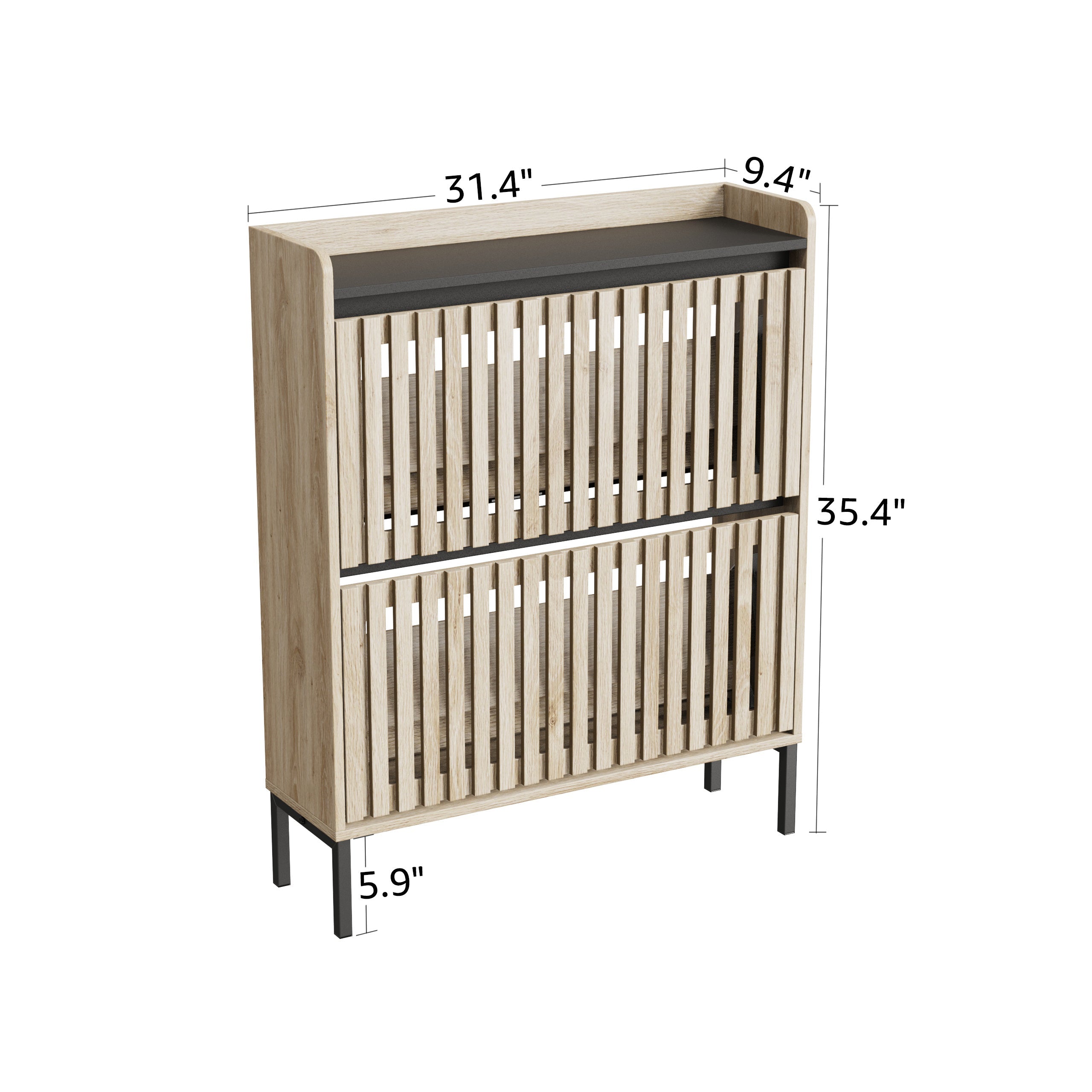 Modern Flip Shoe Cabinet | Multi-Layer Entryway Storage