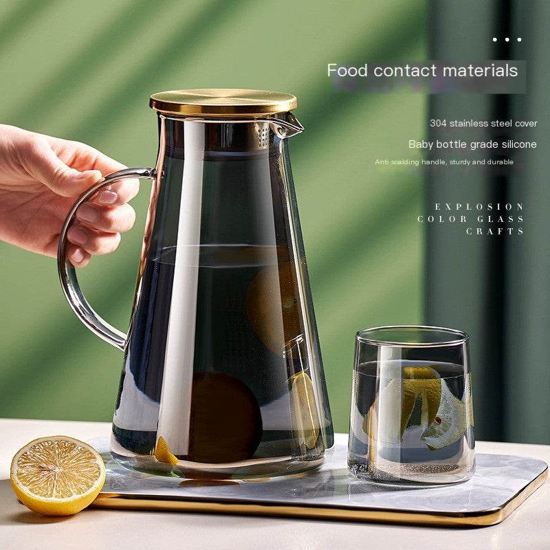Glass Iced Tea Pitcher Set | Heat-Resistant Beverage Carafe