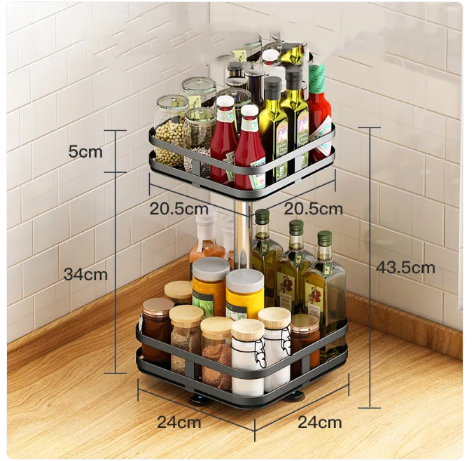 Multifunctional Kitchen Spice Rack | Modern Counter Organizer