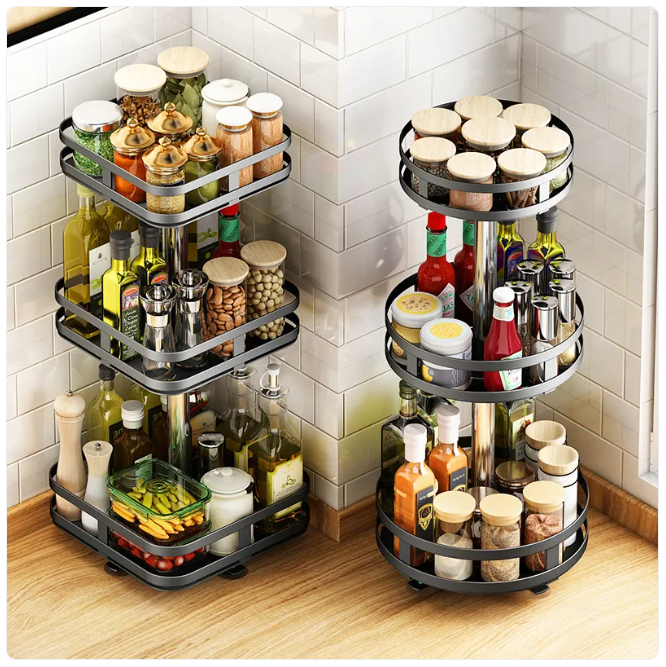 Multifunctional Kitchen Spice Rack | Modern Counter Organizer