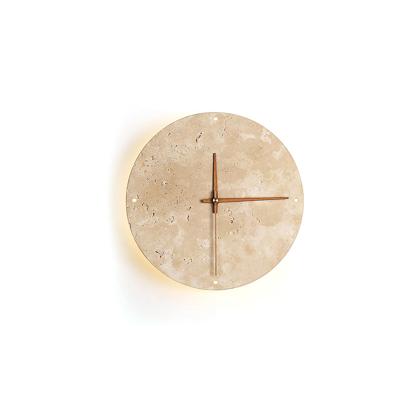 Natural Stone Clock Wall Lamp | Modern Minimalist Sconce