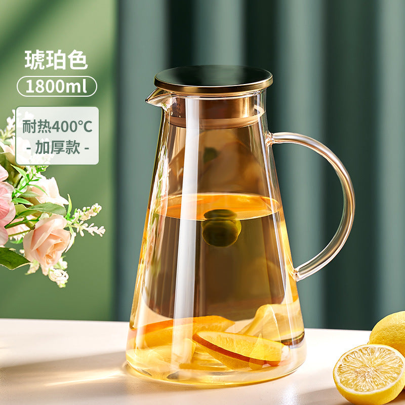 Glass Iced Tea Pitcher Set | Heat-Resistant Beverage Carafe