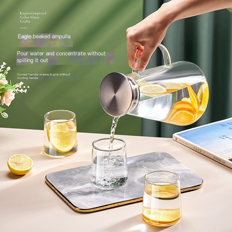 Glass Iced Tea Pitcher Set | Heat-Resistant Beverage Carafe