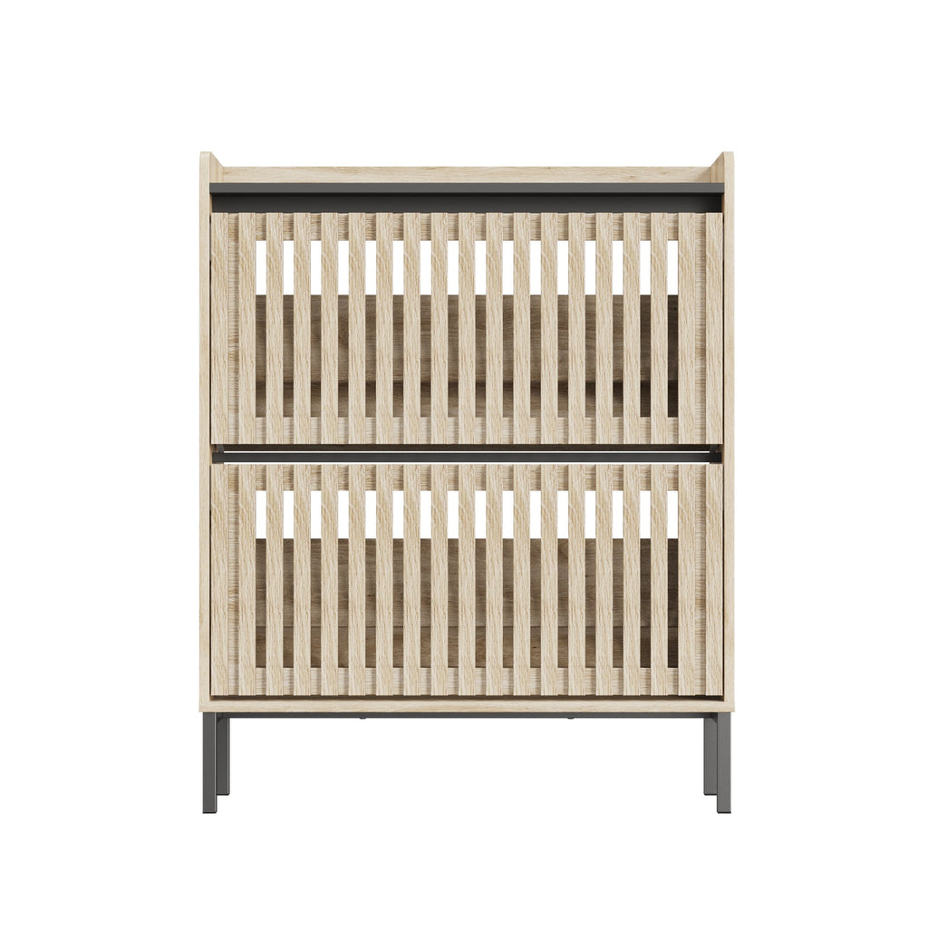 Modern Flip Shoe Cabinet | Multi-Layer Entryway Storage