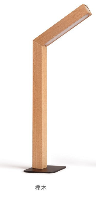 Minimalist LED Bedside Lamp | Wooden Base Table Light