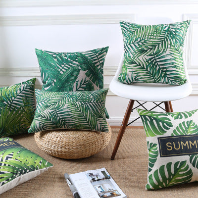 Tropical Rainforest Pillow Cover | Botanical Home Accent