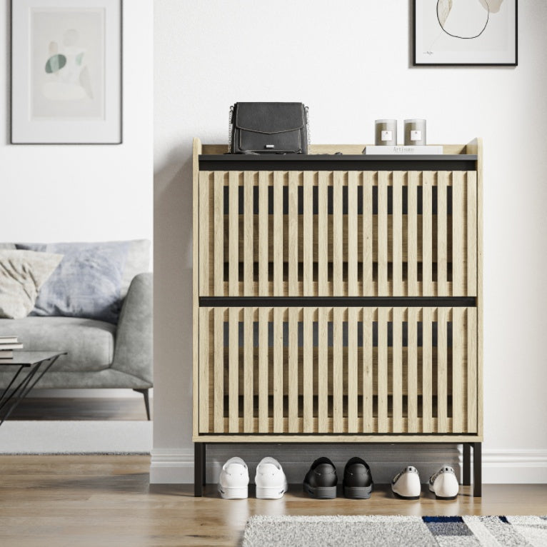 Modern Flip Shoe Cabinet | Multi-Layer Entryway Storage