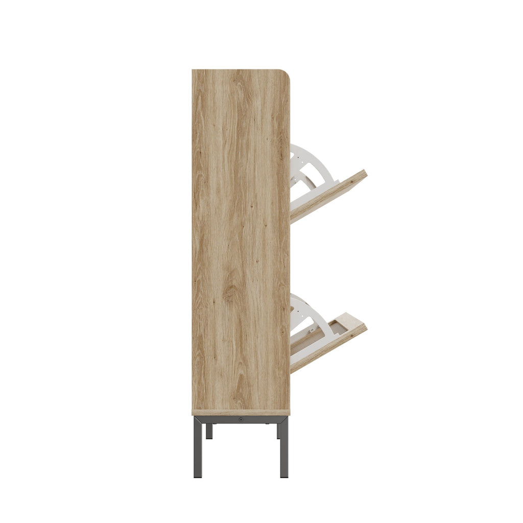 Modern Flip Shoe Cabinet | Multi-Layer Entryway Storage